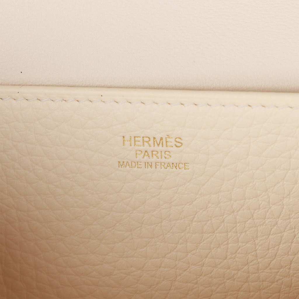 Hermes Halzan 25 Nata Clemence Gold Hardware