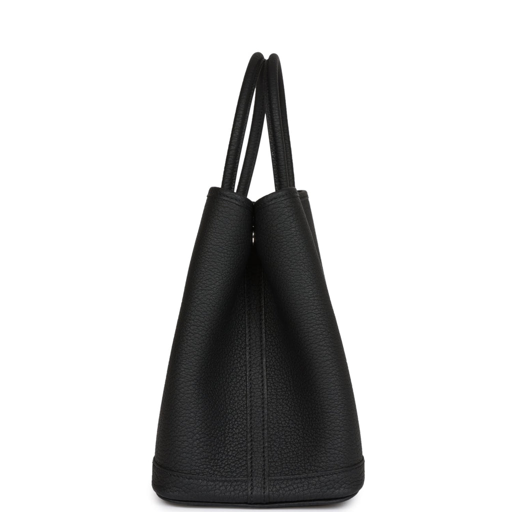 Hermes Garden Party 30 Black Negonda Palladium Hardware