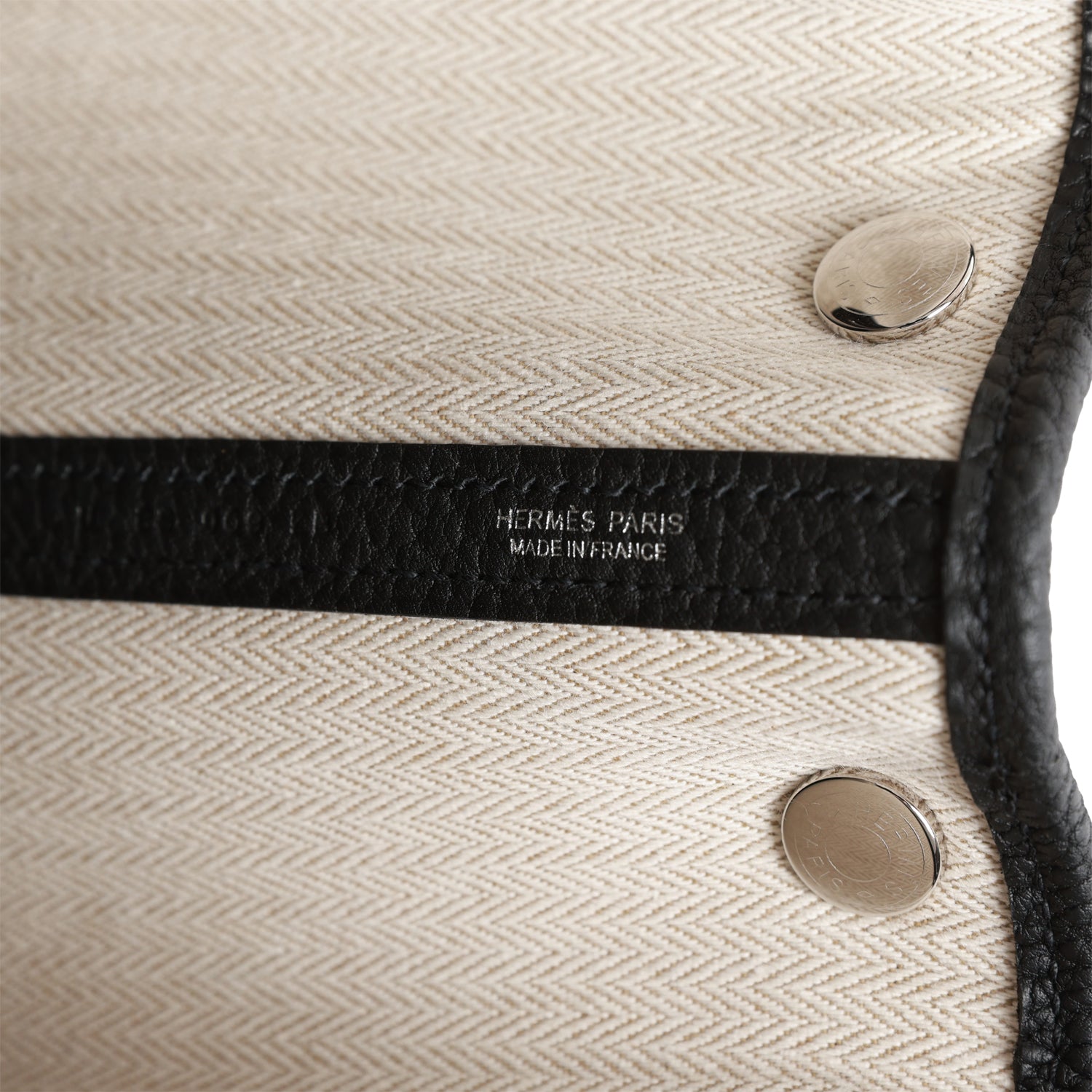 Hermes Garden Party 30 Black Negonda Palladium Hardware