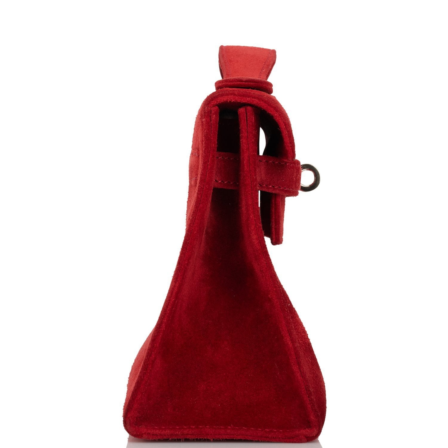 Hermes Kelly Pochette Rouge Vif Doblis Palladium Hardware