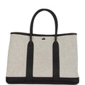 Hermes Garden Party 30 Ecru Toile and Black Negonda Palladium Hardware