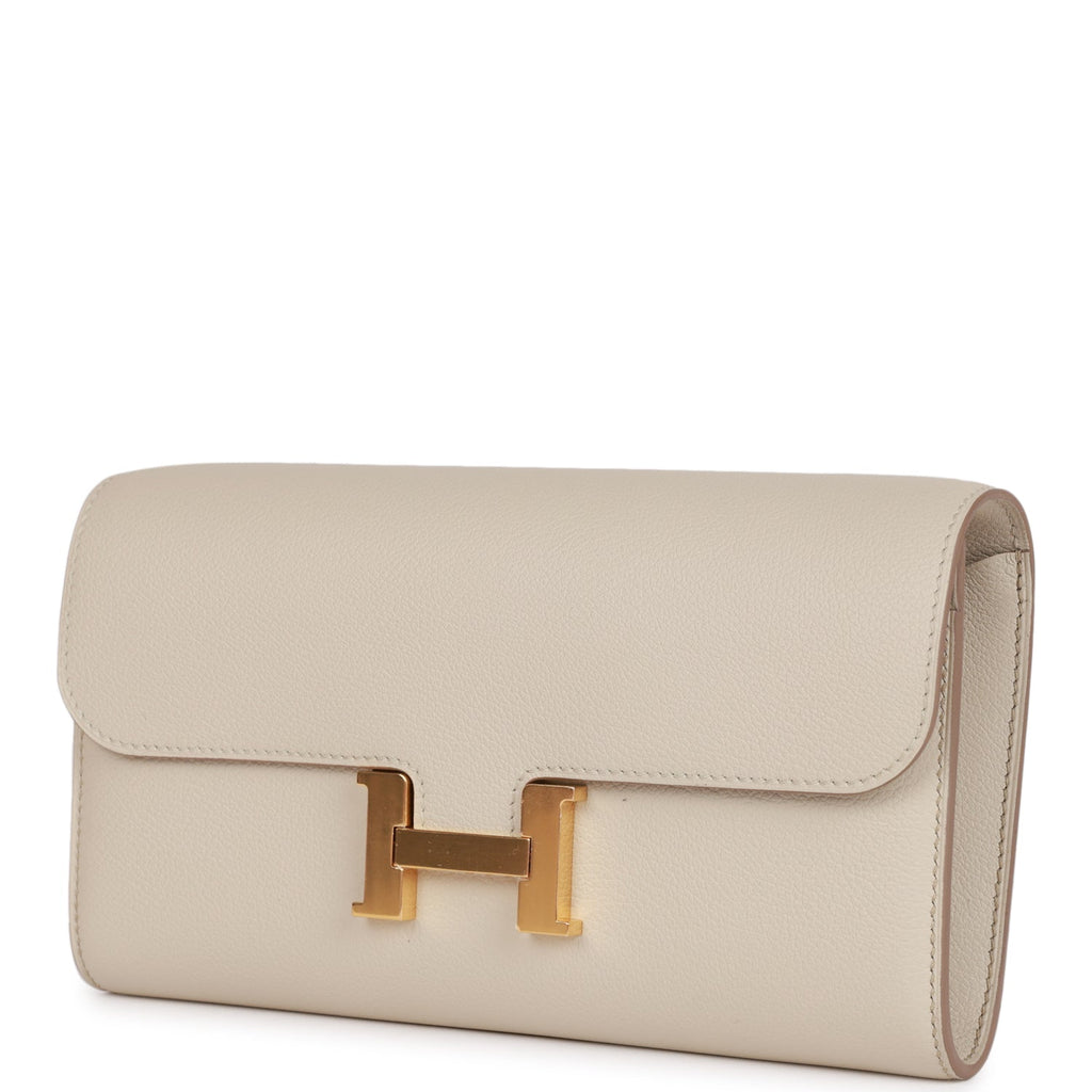 Hermes Constance Wallet To Go Beton Evercolor Gold Hardware