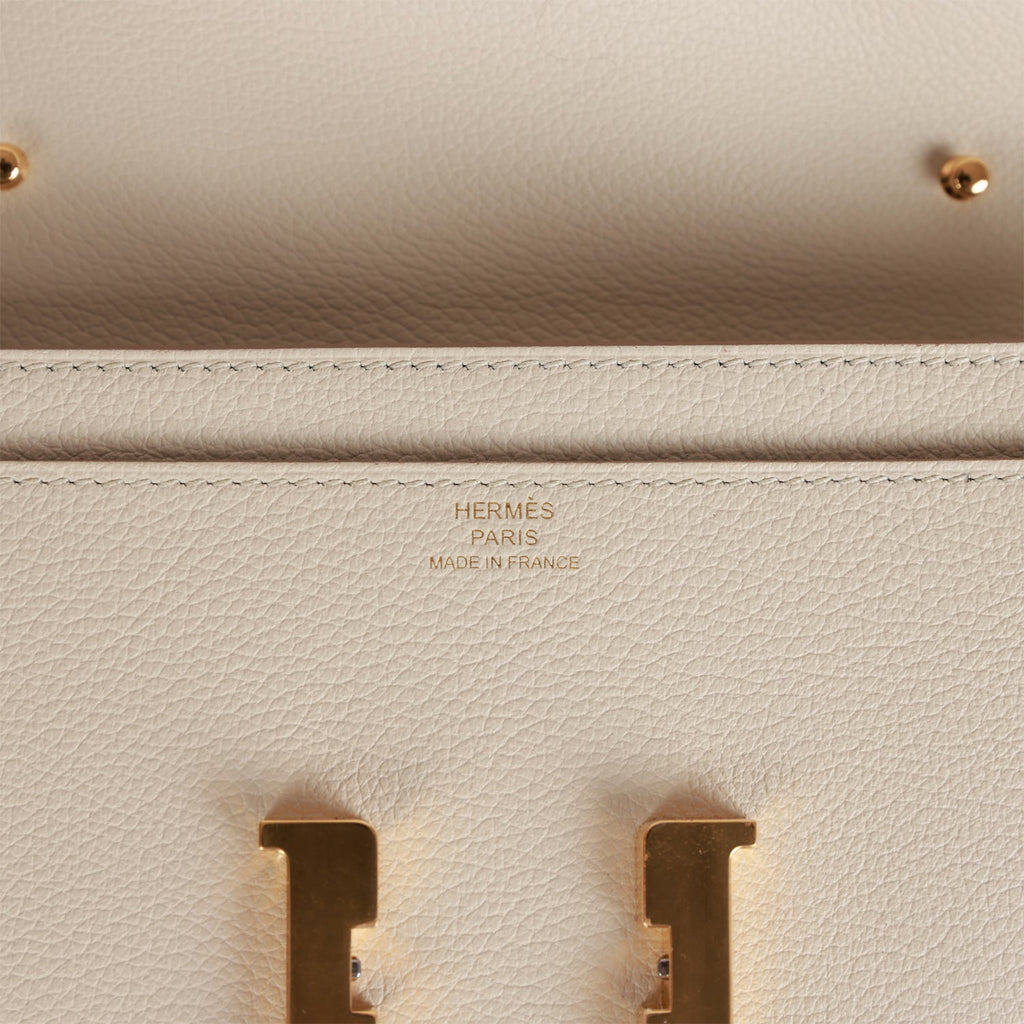 Hermes Constance Wallet To Go Beton Evercolor Gold Hardware