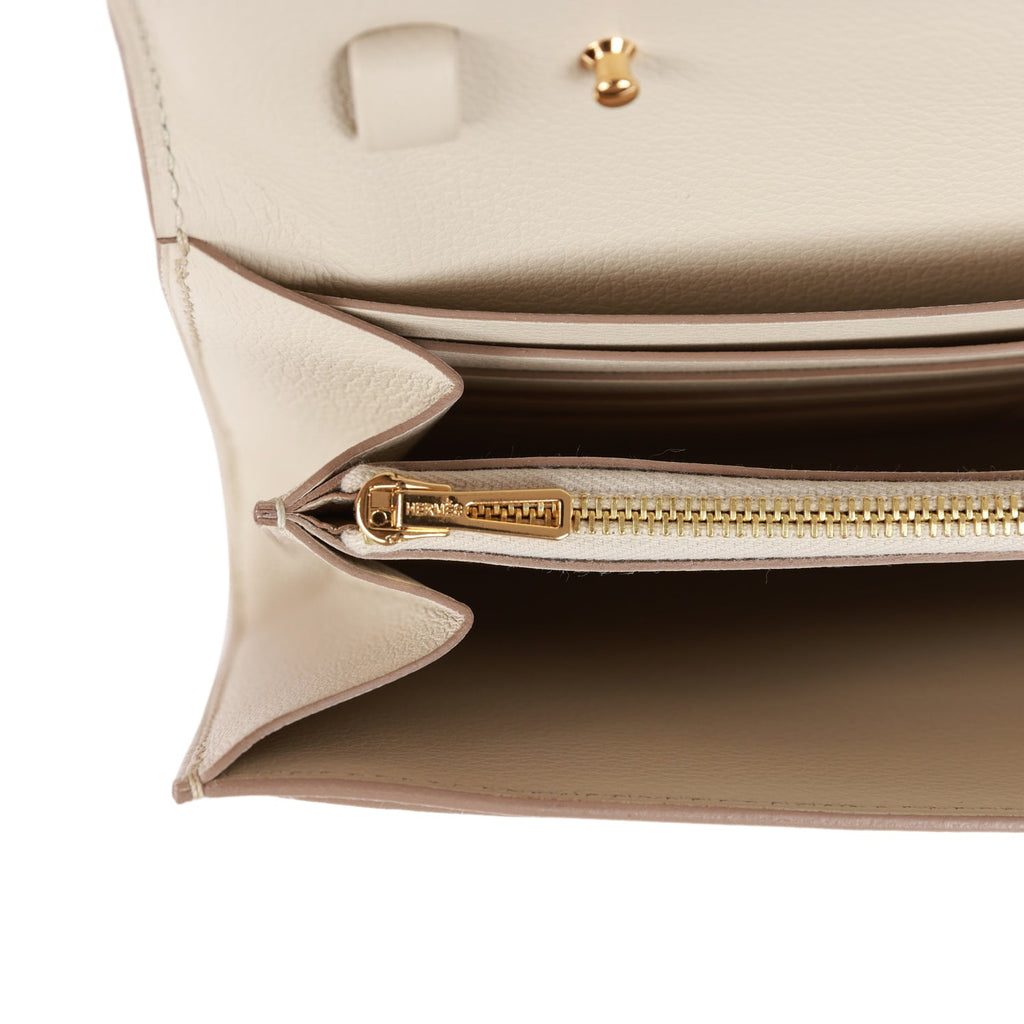 Hermes Constance Wallet To Go Beton Evercolor Gold Hardware