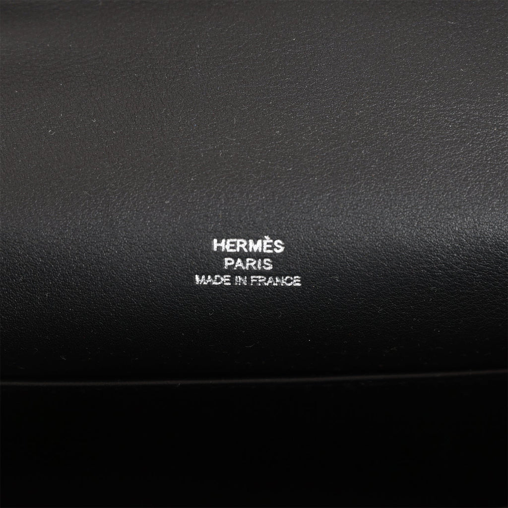 Hermes Kelly Pochette Black Swift Palladium Hardware