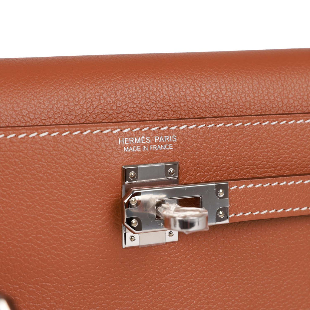 Hermes Kelly Danse Gold Evercolor Palladium Hardware