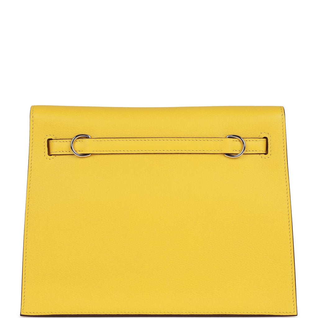 Hermes Kelly Danse Jaune De Naples Evercolor Palladium Hardware