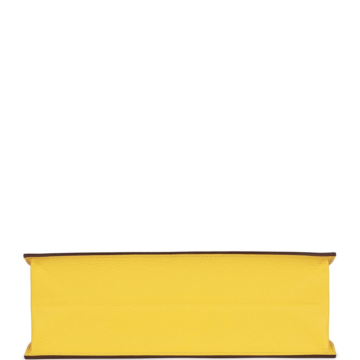 Hermes Kelly Danse Jaune De Naples Evercolor Palladium Hardware