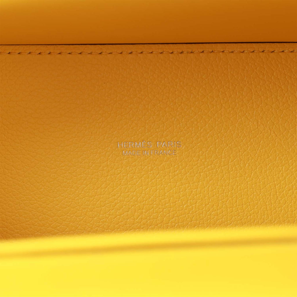 Hermes Kelly Danse Jaune De Naples Evercolor Palladium Hardware