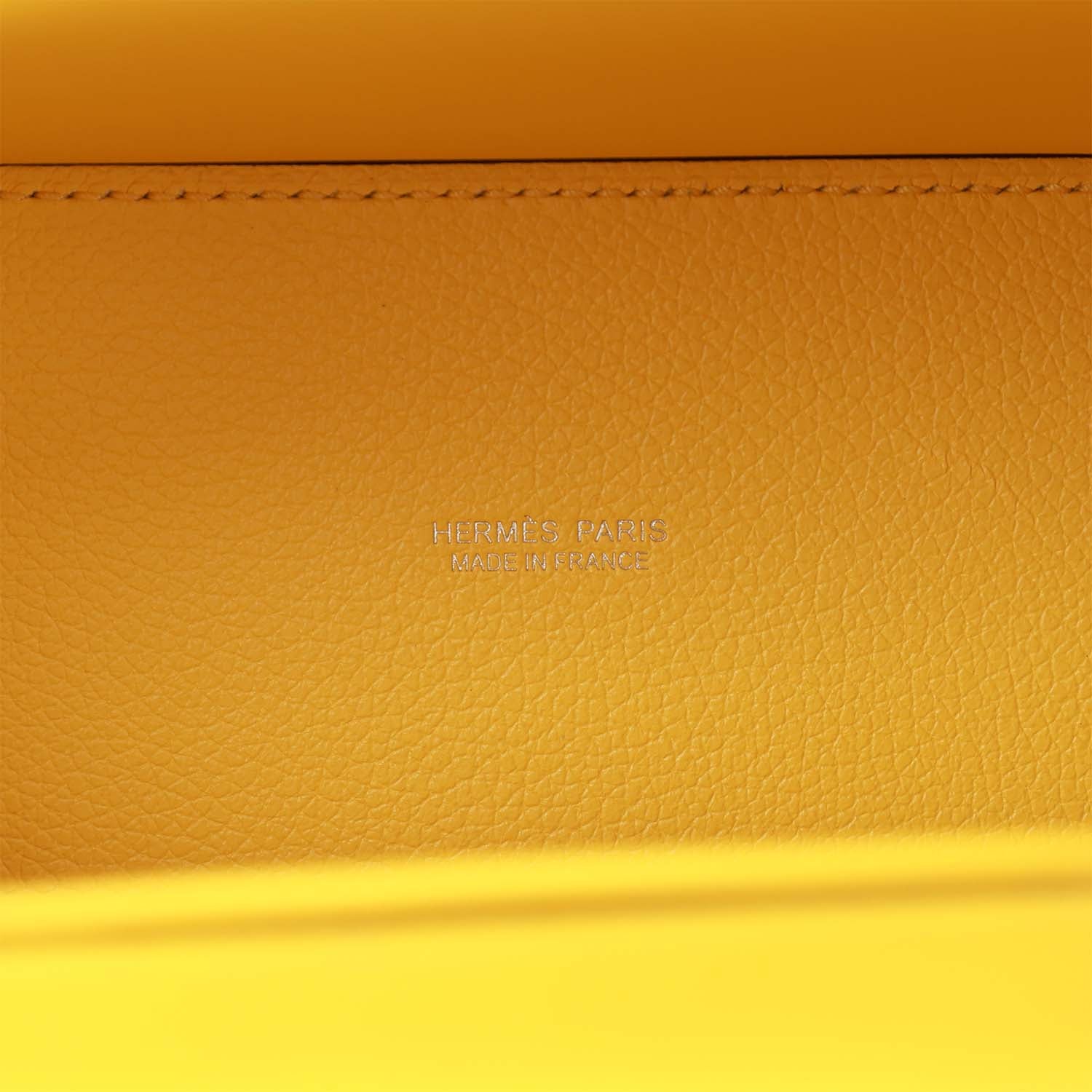Hermes Kelly Danse Jaune De Naples Evercolor Palladium Hardware