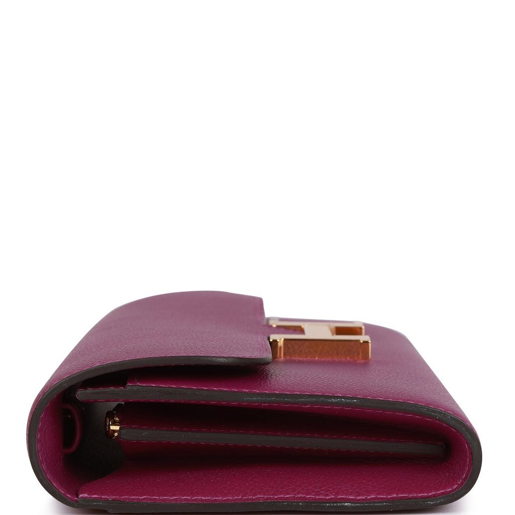 Hermes Constance Wallet To Go Anemone Evercolor Gold Hardware