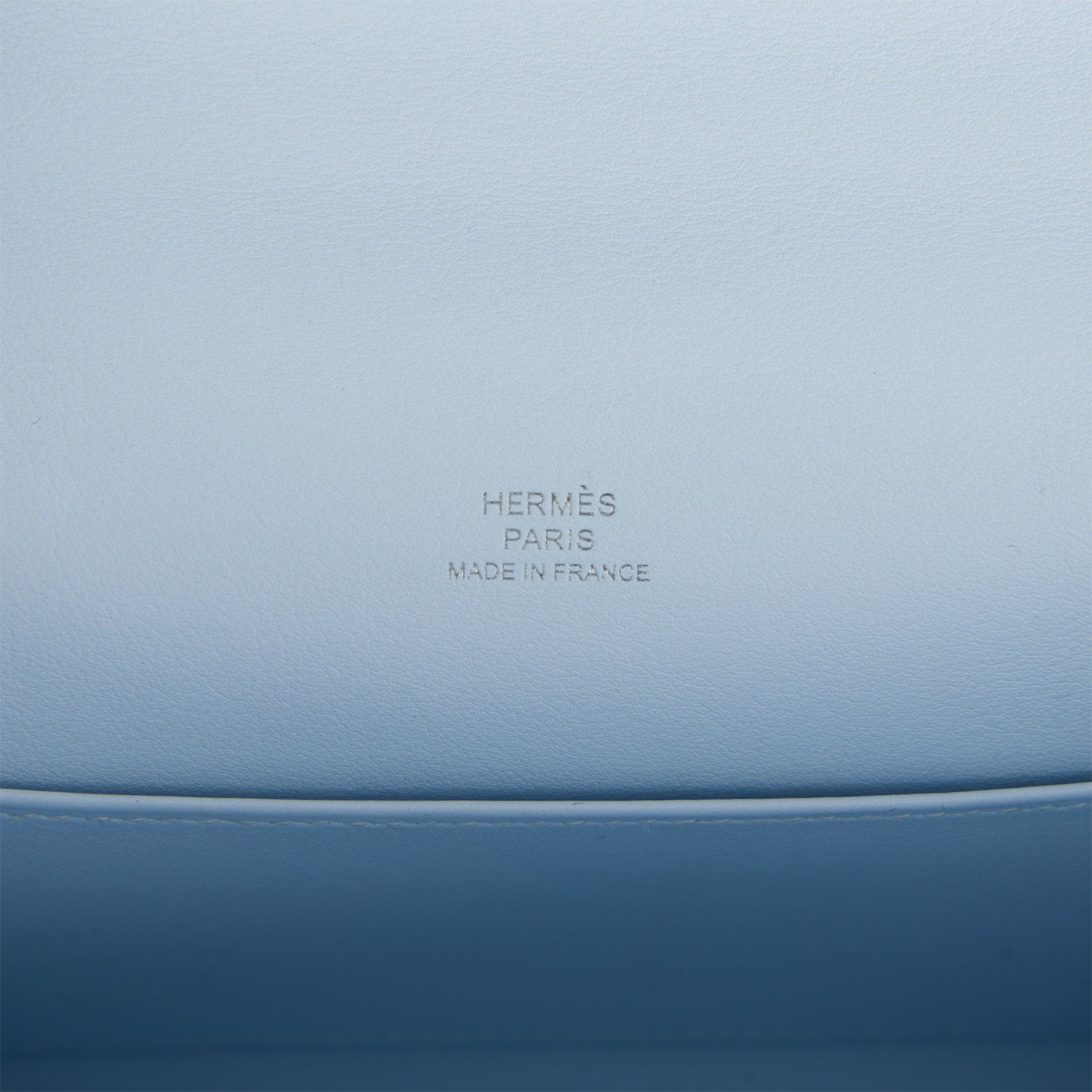 Hermes Kelly Pochette Bleu Brume Swift Palladium Hardware