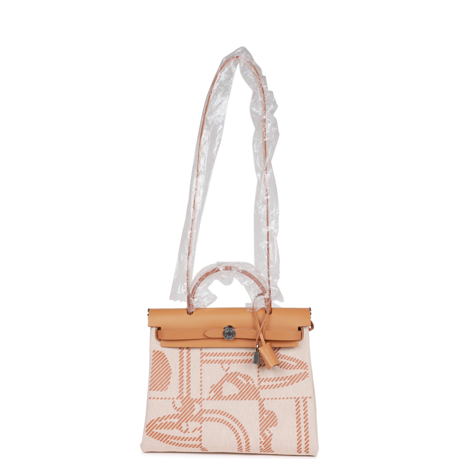 Hermes Herbag Zip PM 31 Brides de Gala Toile H Berline Natural Sable Palladium Hardware