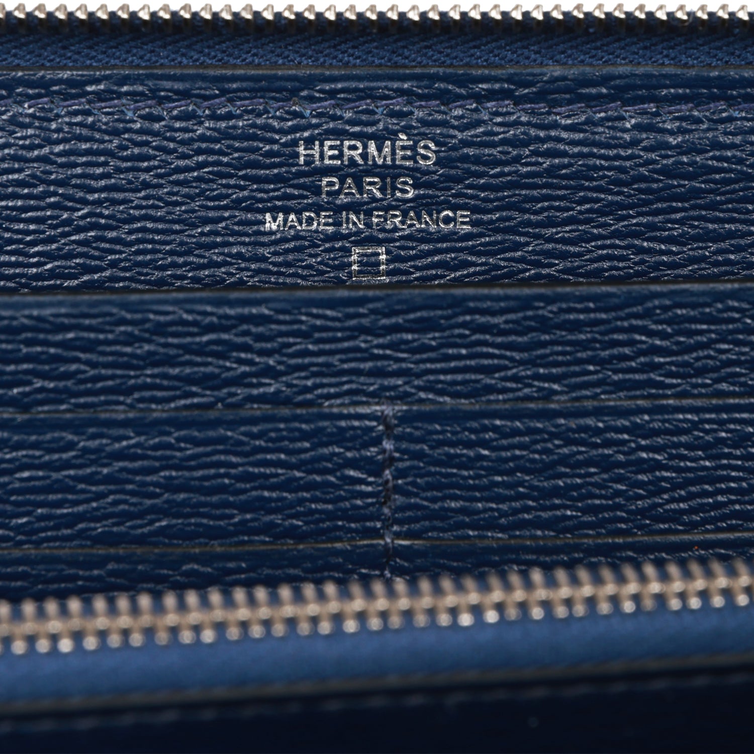 Hermes Azap Classic Wallet Bleu Saphir Matte Alligator Palladium Hardware