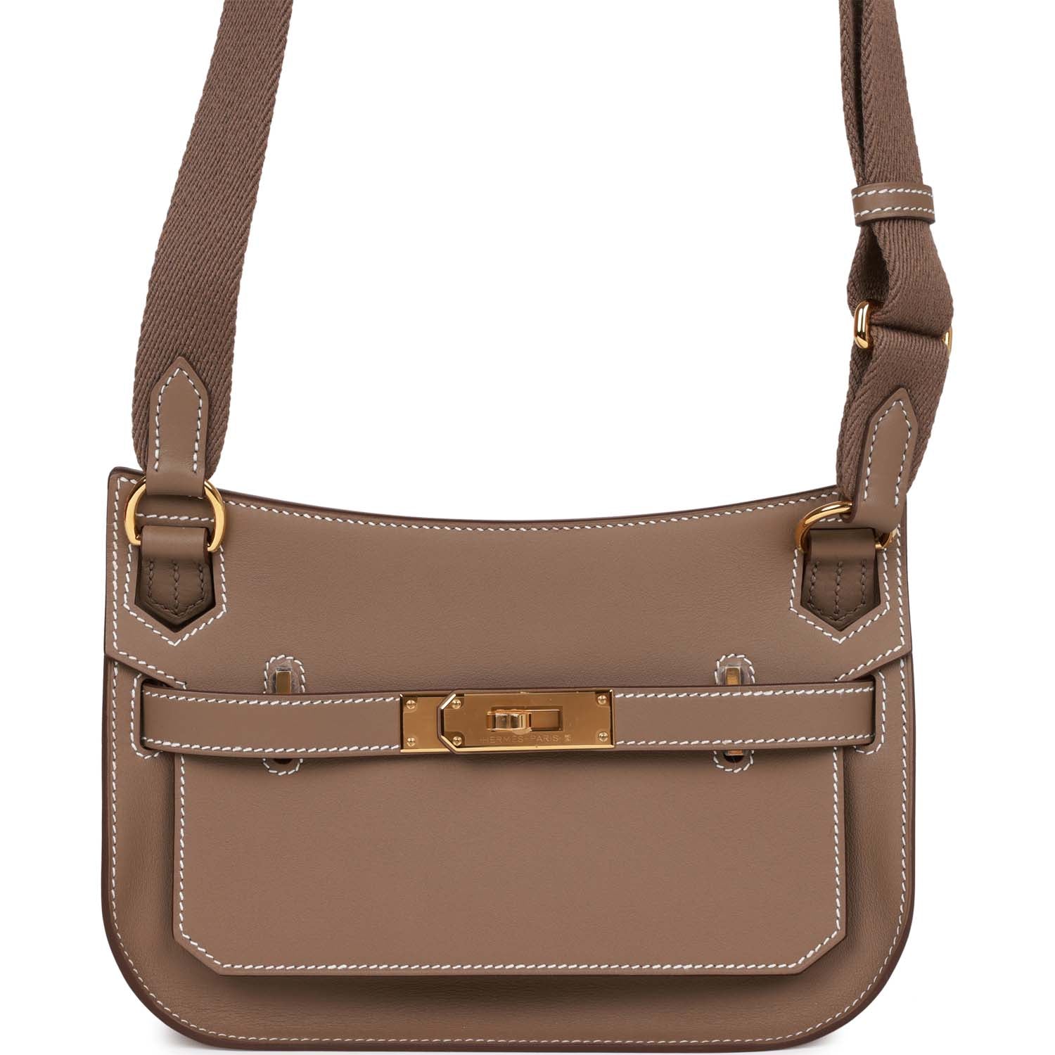 Hermes Jypsiere Mini Etoupe Swift Gold Hardware