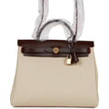 Hermes Herbag Zip PM 31 Beton Toile H Berline Rouge Sellier Hunter Gold Hardware