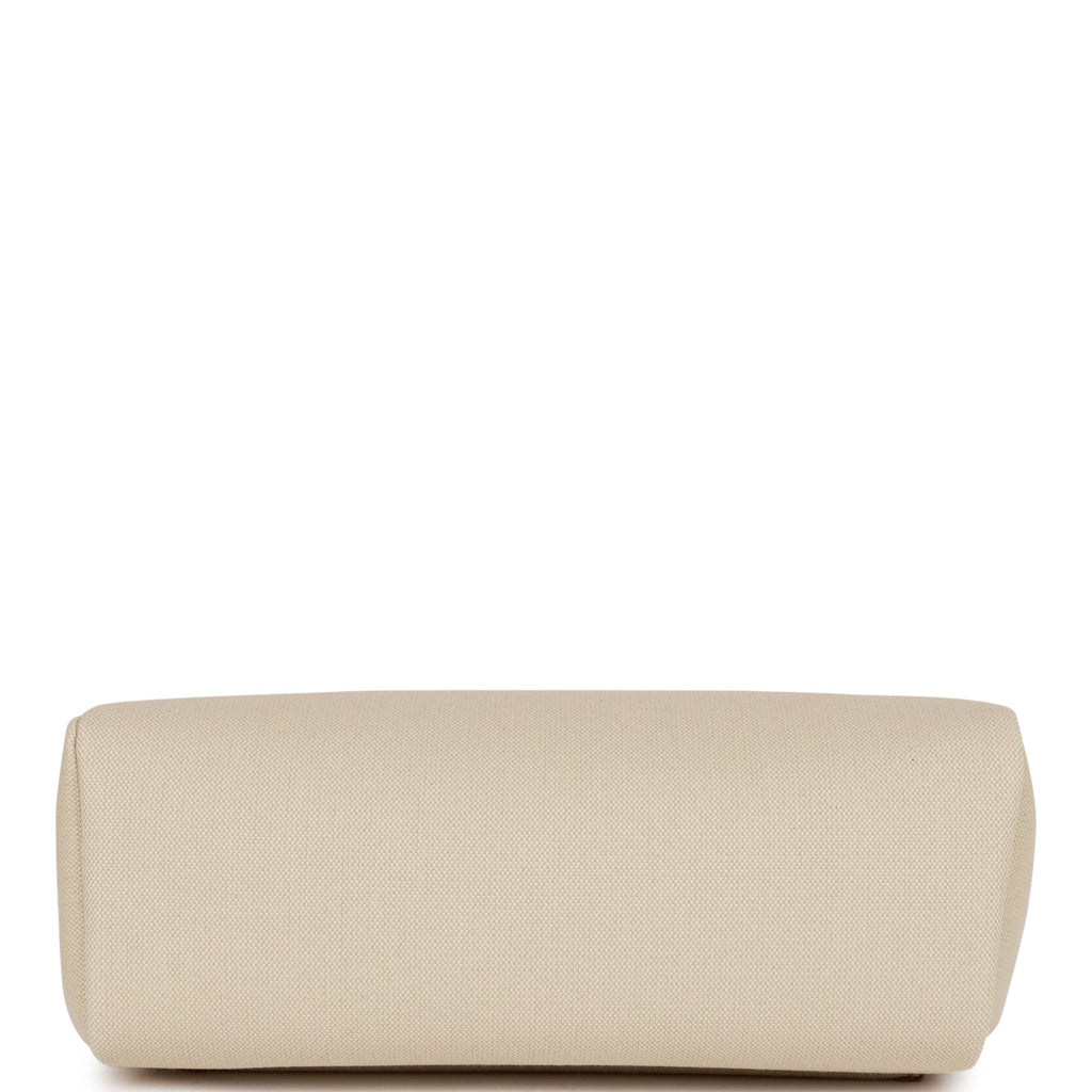 Hermes Herbag Zip PM 31 Beton Toile H Berline Rouge Sellier Hunter Gold Hardware