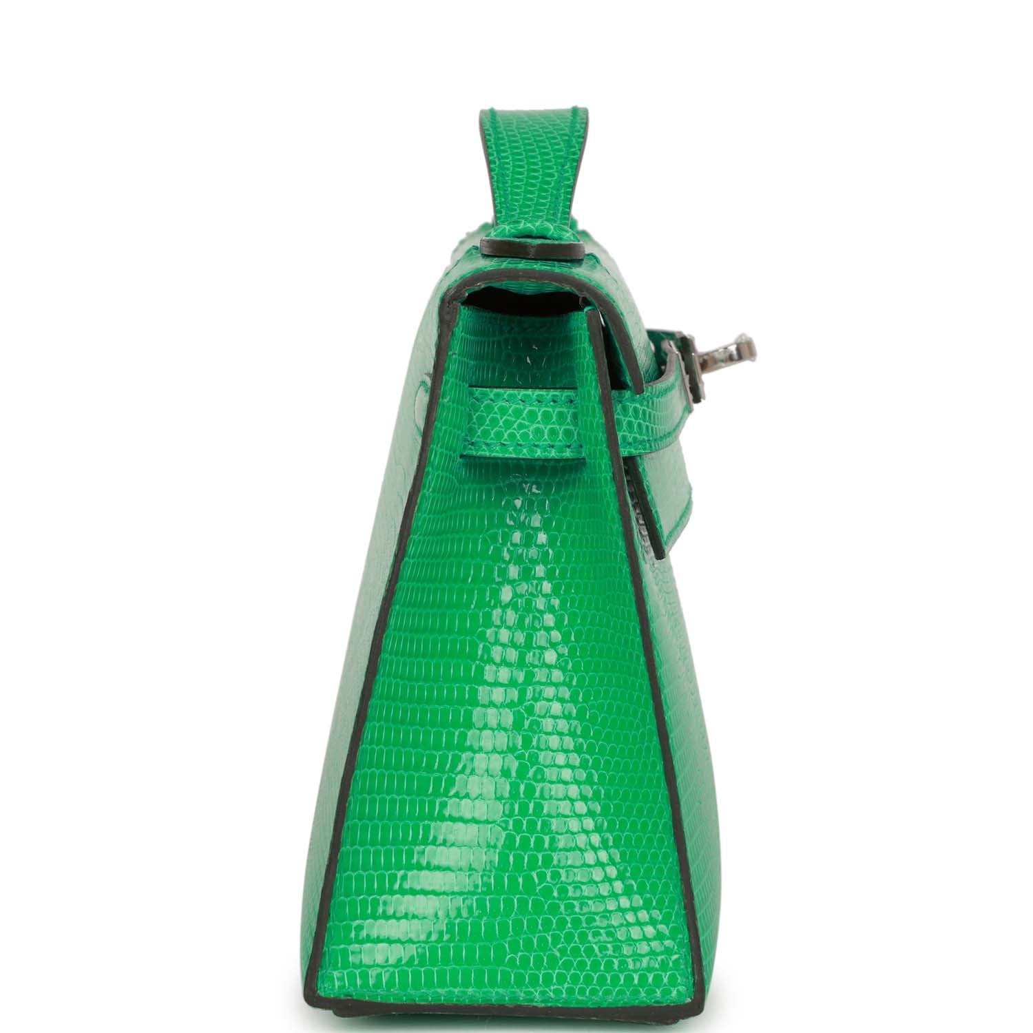 Hermes Mini Kelly Pochette Menthe Varanus Niloticus Lizard Palladium Hardware