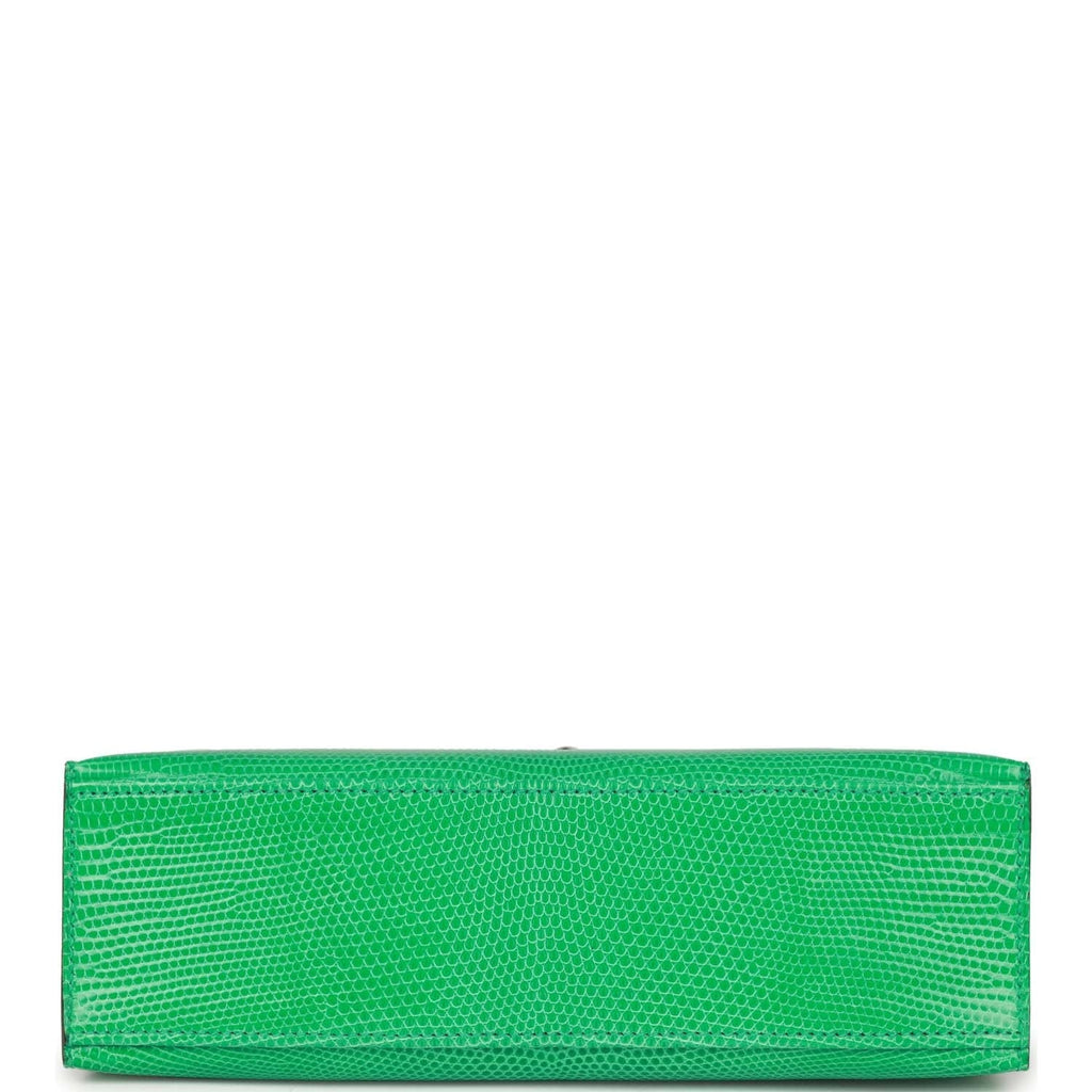 Hermes Mini Kelly Pochette Menthe Varanus Niloticus Lizard Palladium Hardware