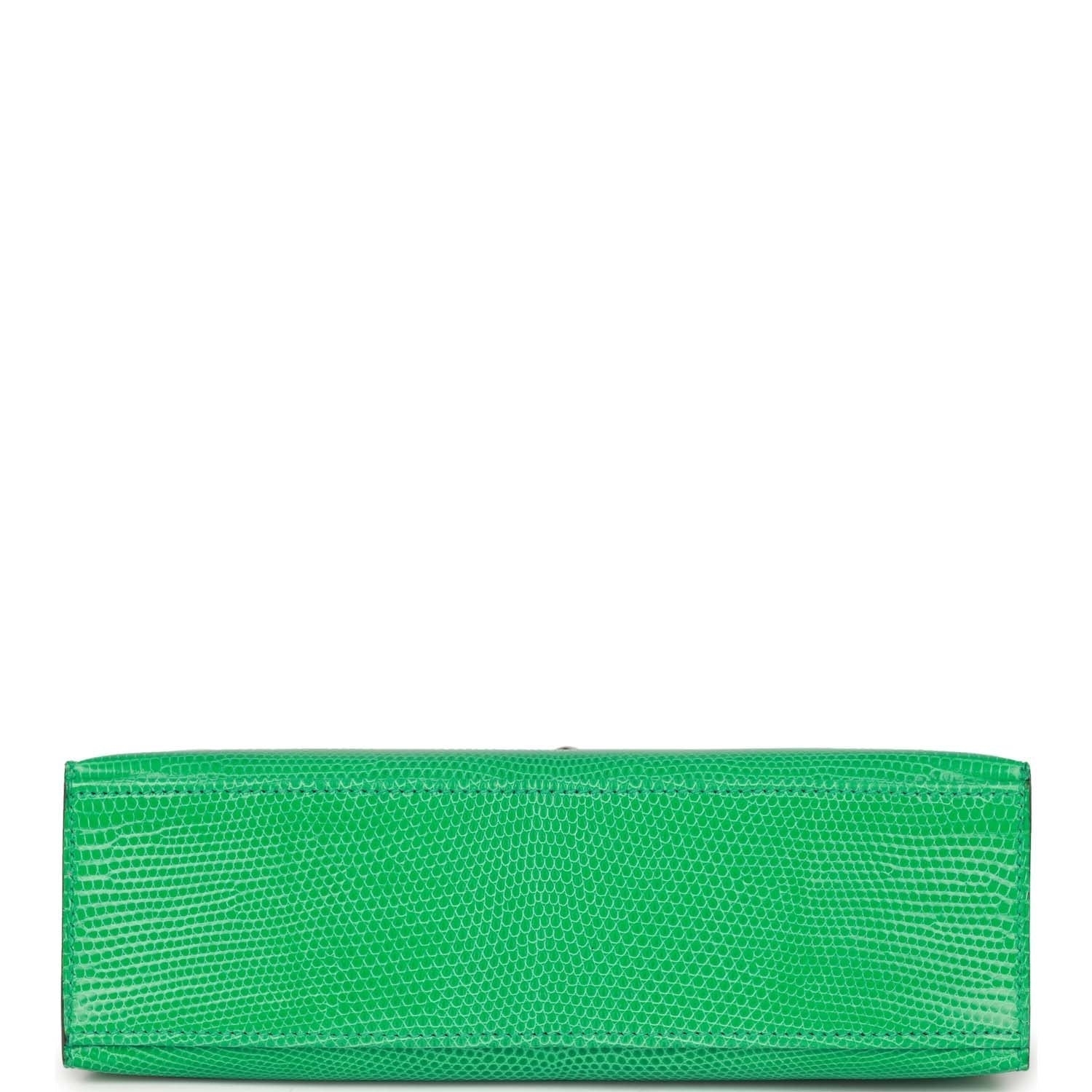 Hermes Mini Kelly Pochette Menthe Varanus Niloticus Lizard Palladium Hardware