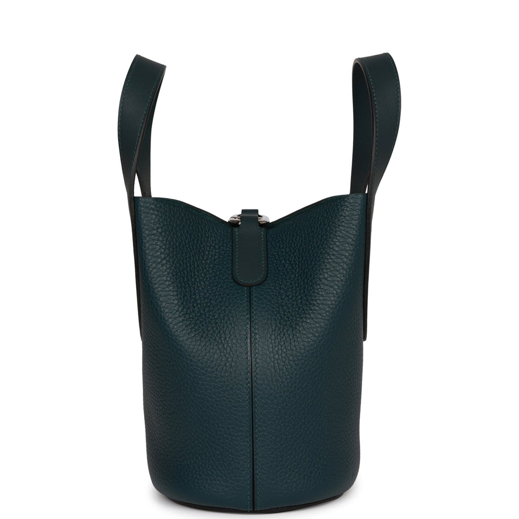 Hermes In-The-Loop 18 Vert Cypress Clemence and Swift Palladium Hardware