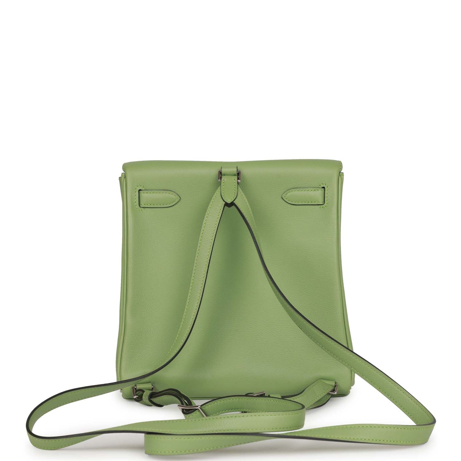 d Hermes Kelly Ado Backpack Vert Criquet Evercolor Verso Palladium Hardware