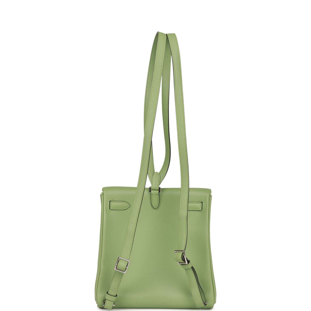 d Hermes Kelly Ado Backpack Vert Criquet Evercolor Verso Palladium Hardware