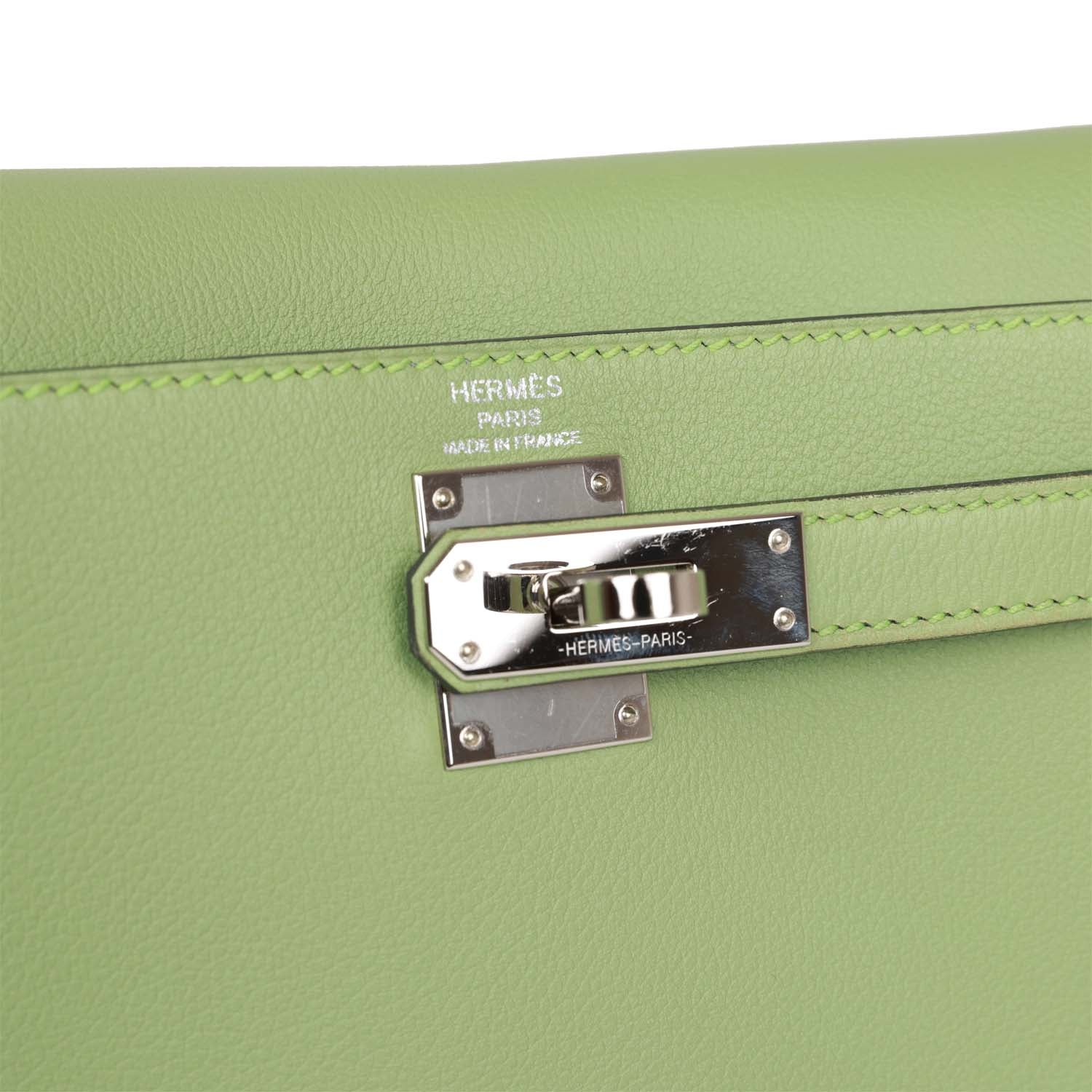 d Hermes Kelly Ado Backpack Vert Criquet Evercolor Verso Palladium Hardware