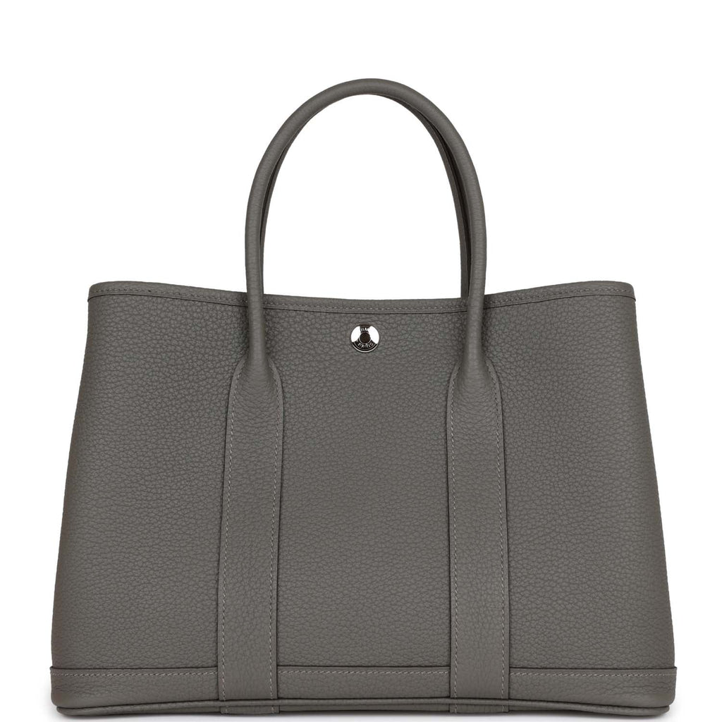 Hermes Garden Party 30 Gris Meyer Negonda Palladium Hardware
