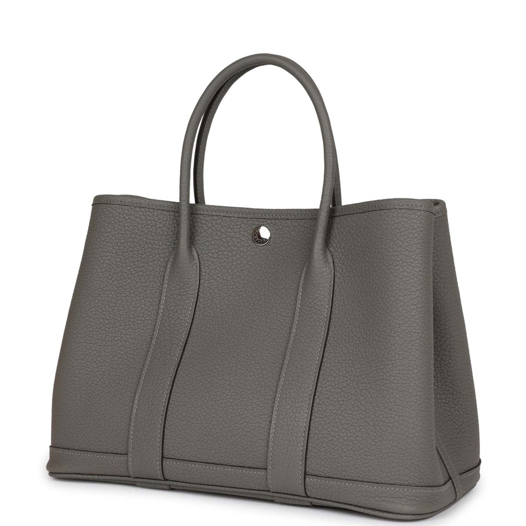 Hermes Garden Party 30 Gris Meyer Negonda Palladium Hardware