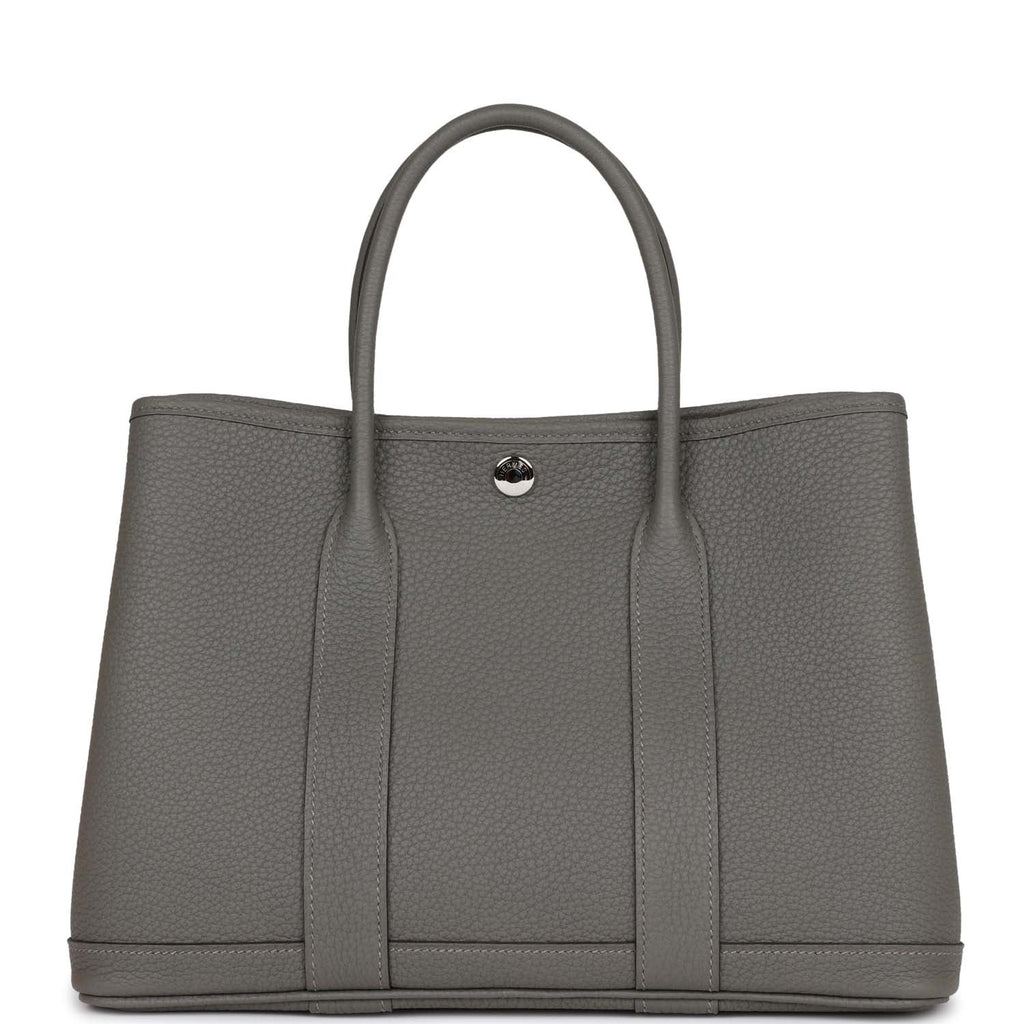 Hermes Garden Party 30 Gris Meyer Negonda Palladium Hardware