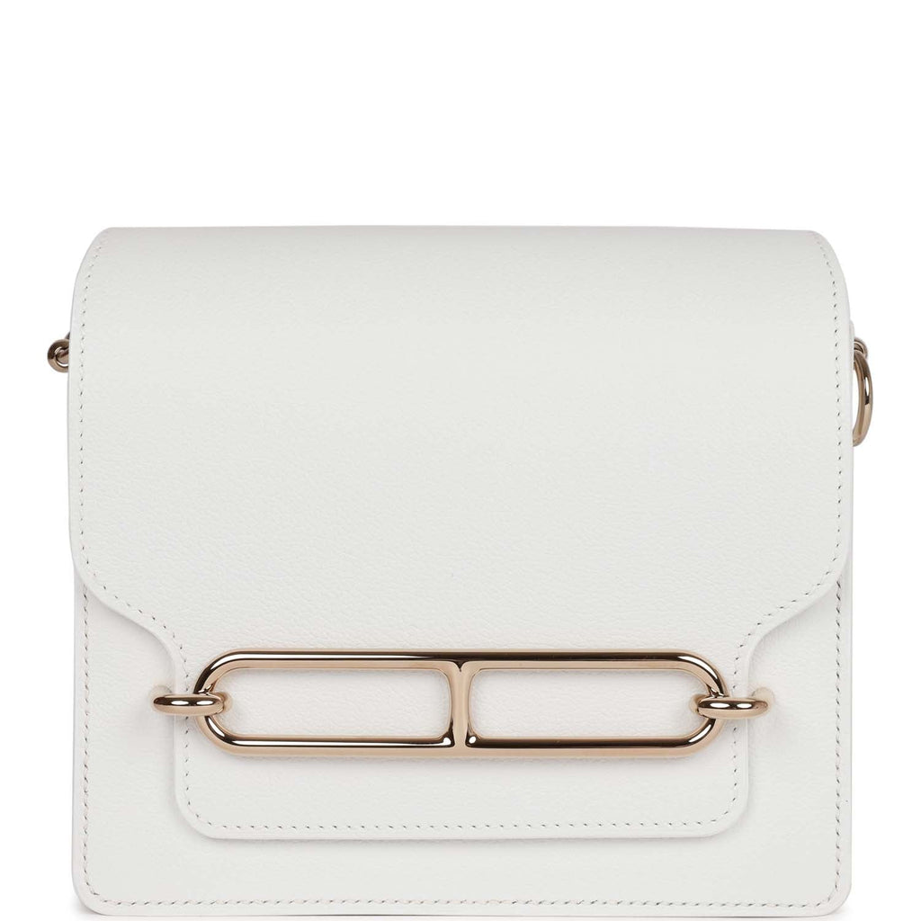 Hermes Mini Sac Roulis New White Evercolor Permabrass Hardware