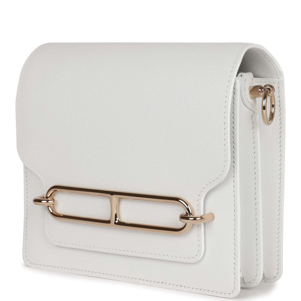 Hermes Mini Sac Roulis New White Evercolor Permabrass Hardware