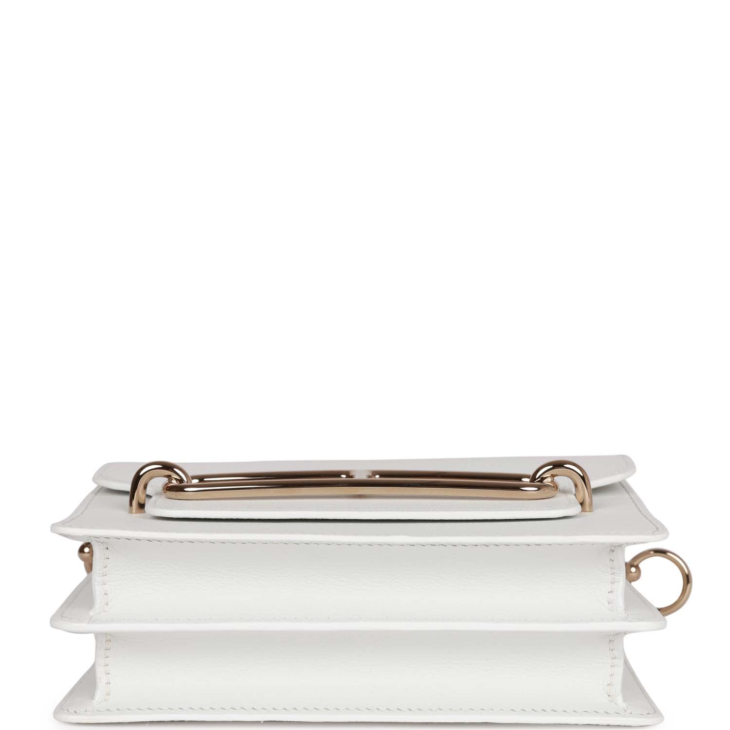 Hermes Mini Sac Roulis New White Evercolor Permabrass Hardware