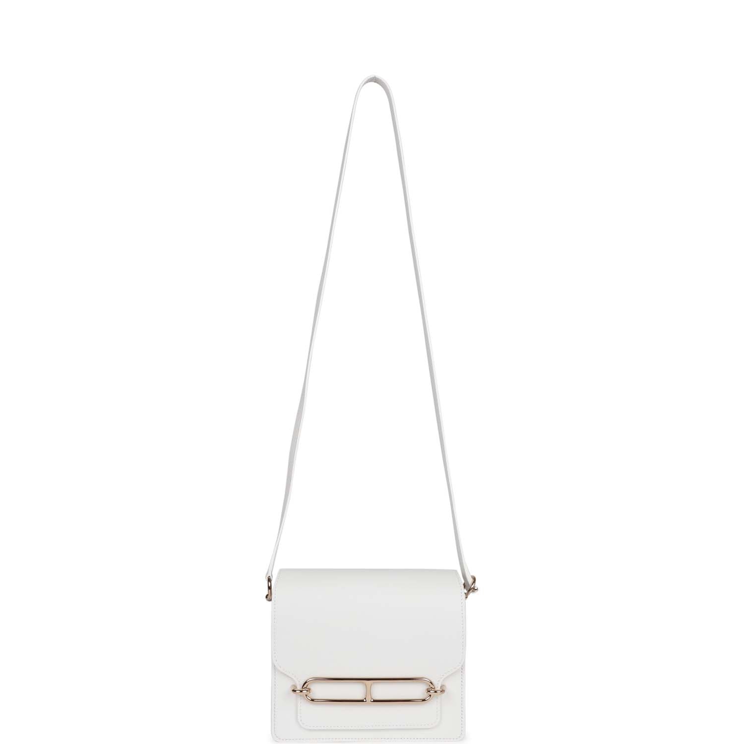 Hermes Mini Sac Roulis New White Evercolor Permabrass Hardware