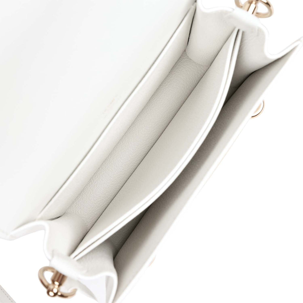 Hermes Mini Sac Roulis New White Evercolor Permabrass Hardware