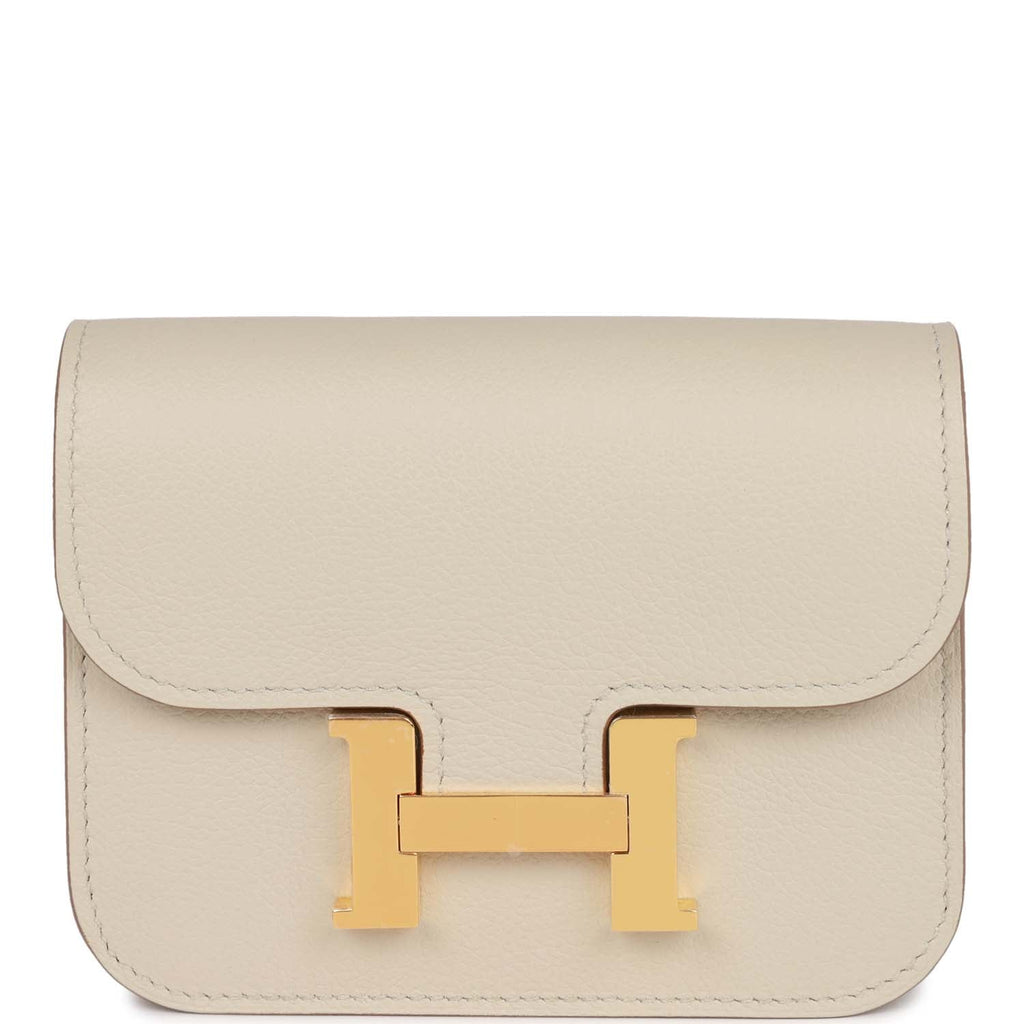 Hermes Constance Slim Wallet Beton Evercolor Gold Hardware