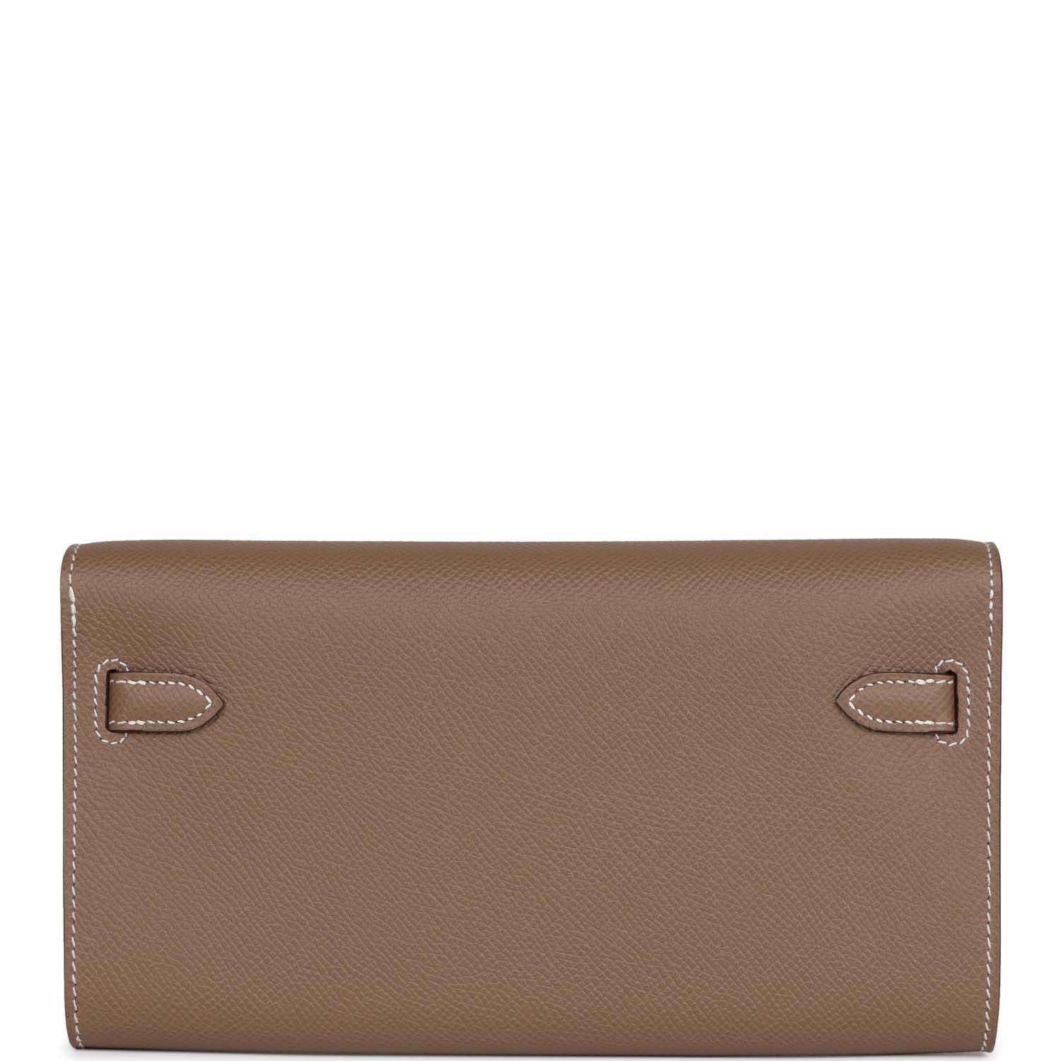 Hermes Kelly Wallet To Go Etoupe Epsom Gold Hardware