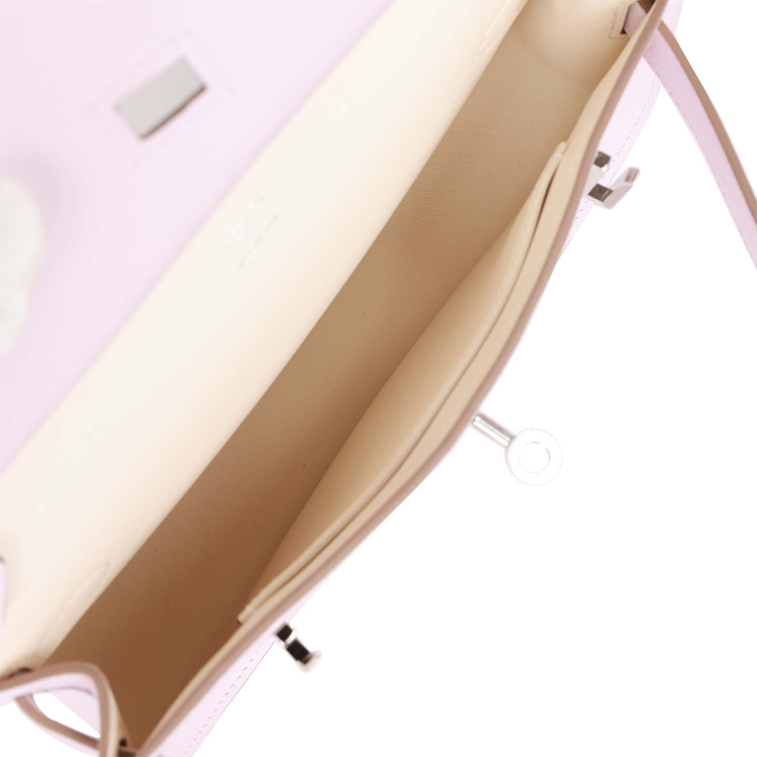 Hermes Jypsiere Mini Mauve Pale Verso Evercolor Palladium Hardware