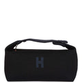 Hermes Bride-A-Brac Small Black H Militaire Canvas Palladium Hardware