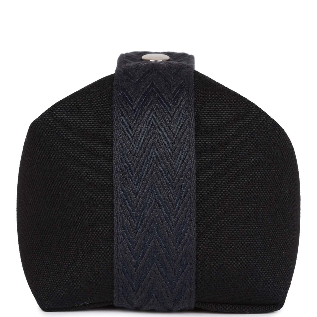 Hermes Bride-A-Brac Small Black H Militaire Canvas Palladium Hardware