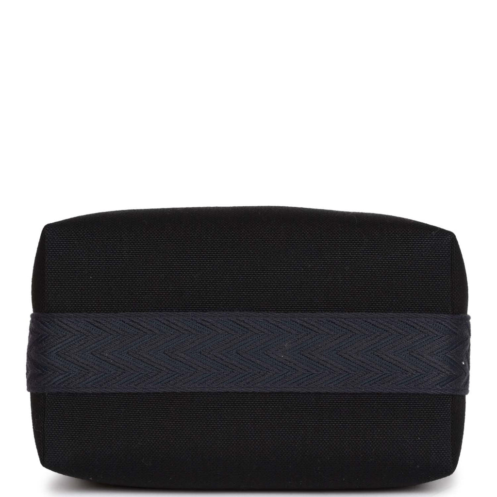Hermes Bride-A-Brac Small Black H Militaire Canvas Palladium Hardware