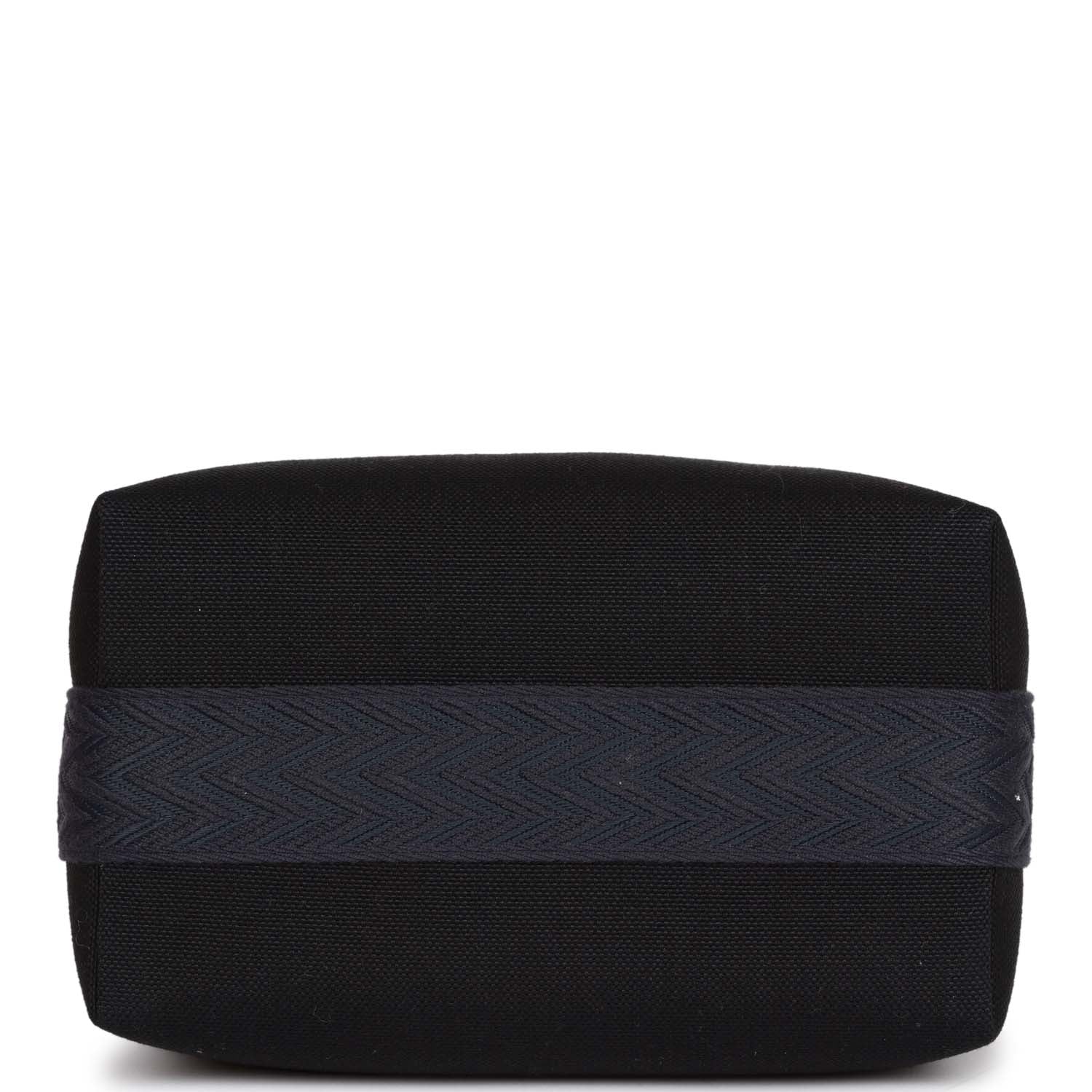 Hermes Bride-A-Brac Small Black H Militaire Canvas Palladium Hardware