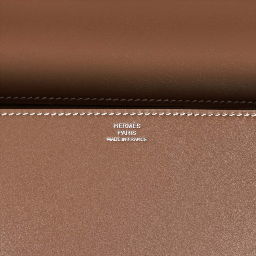Hermes Medor Clutch 23 Etoupe Tadelakt Palladium Hardware