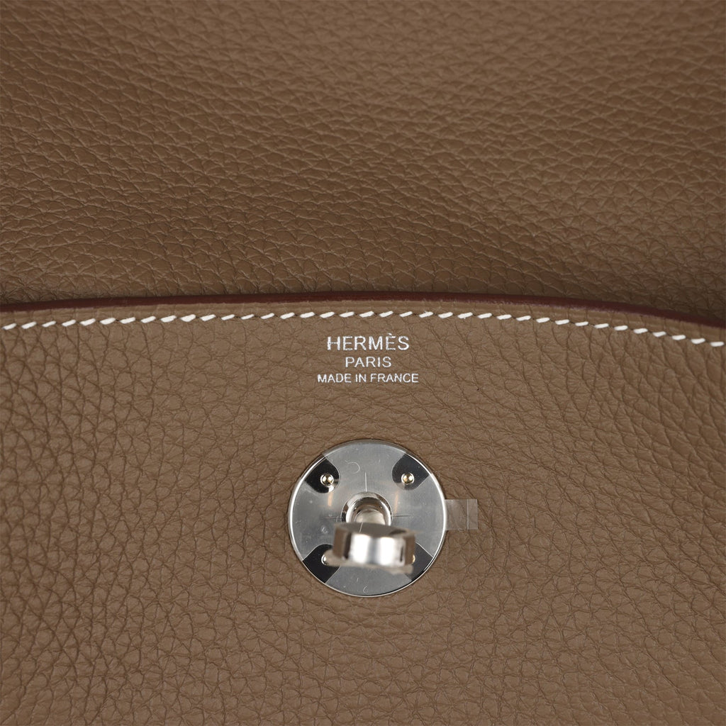 Hermes Lindy 26 Etoupe Clemence Palladium Hardware