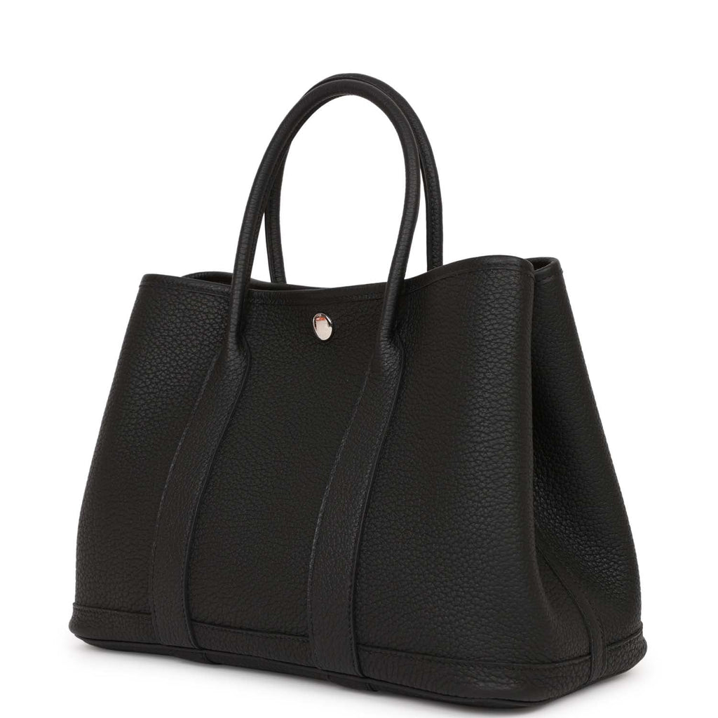 Hermes Garden Party 30 Black Negonda Palladium Hardware