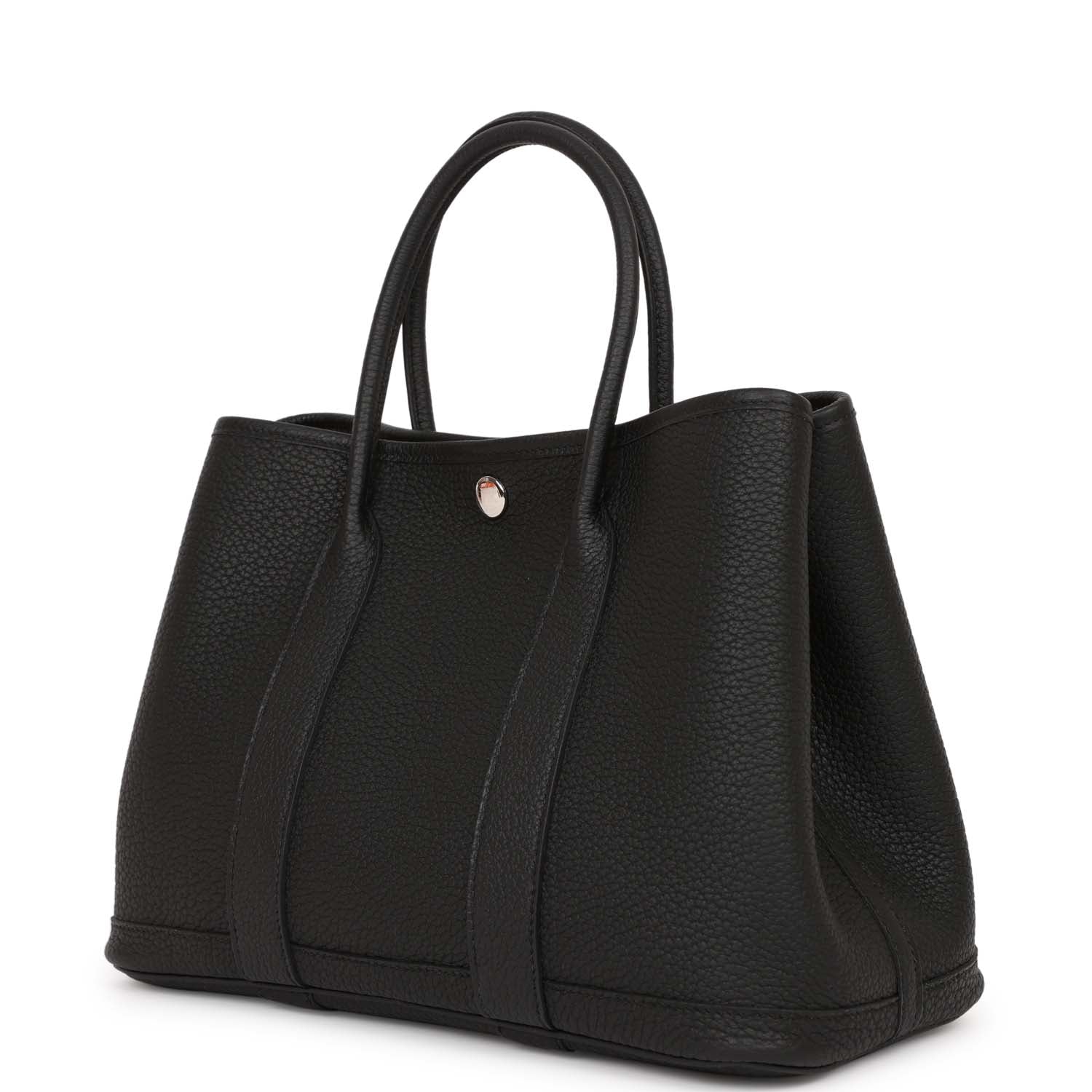 Hermes Garden Party 30 Black Negonda Palladium Hardware