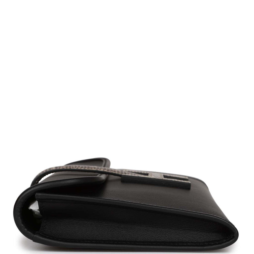 Hermes Jige Elan Touch Black Swift and Ombre Lizard