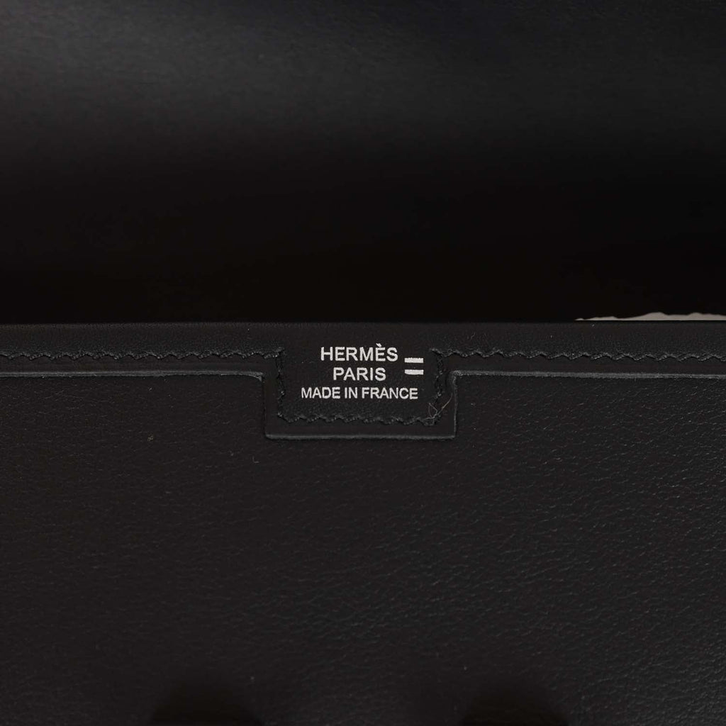 Hermes Jige Elan Touch Black Swift and Ombre Lizard