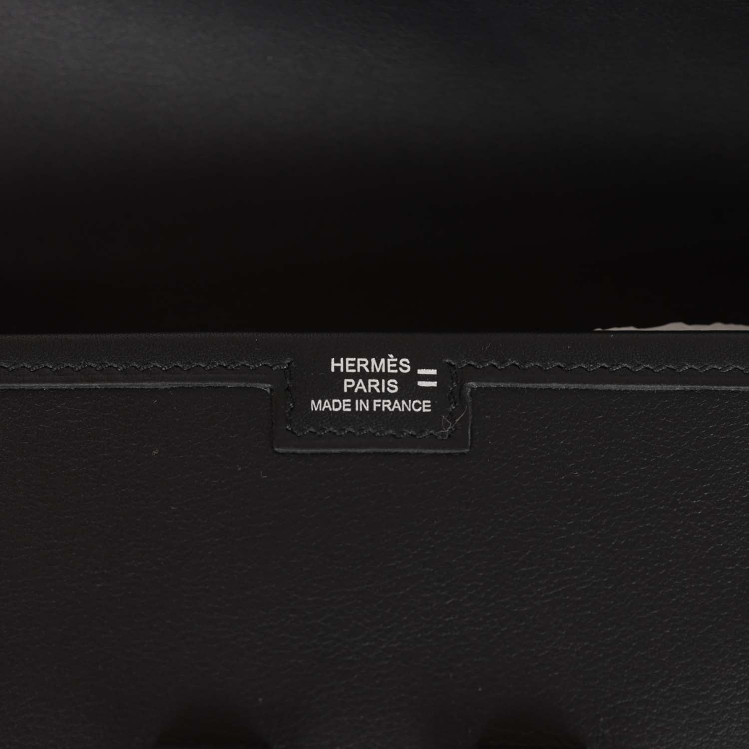 Hermes Jige Elan Touch Black Swift and Ombre Lizard